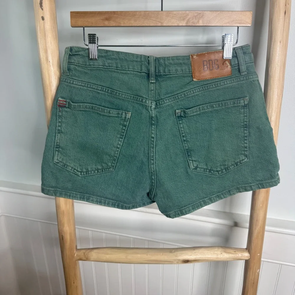 BDG Urban Outfitters Sage Green High Waisted Denim Shorts Women 29 Seafoam Green